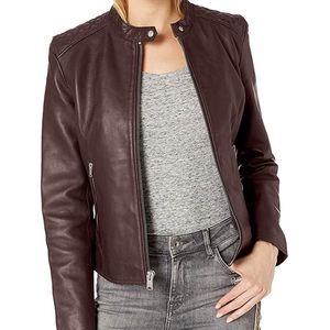 NWT Andrew Marc Real Leather Jacket Racer Style